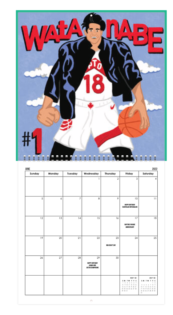 Raptors Calendar 2022