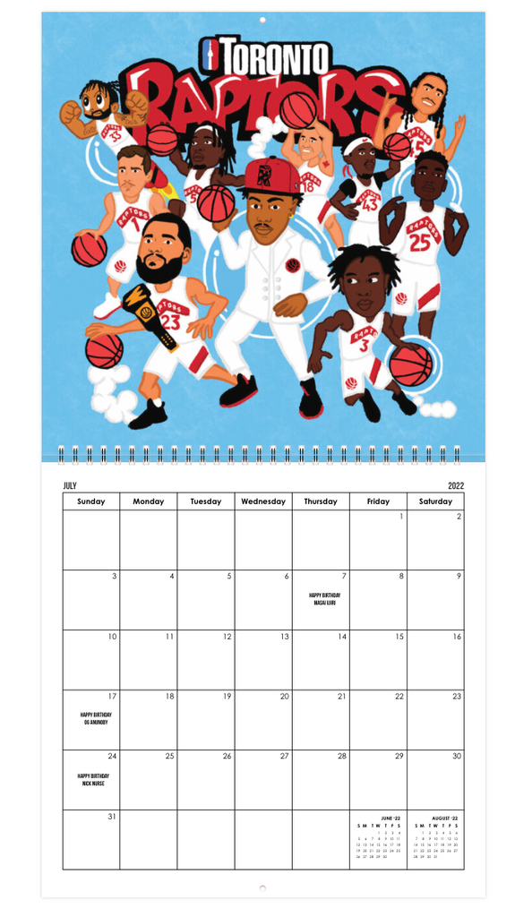 Raptors Calendar 2022